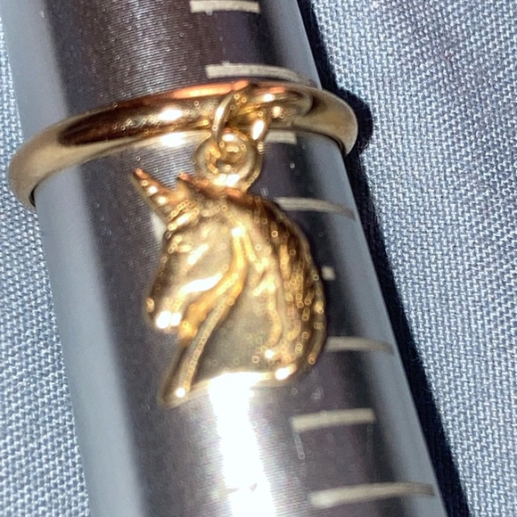 Gold  Charm Ring pick size and charm - Picture 10 of 16